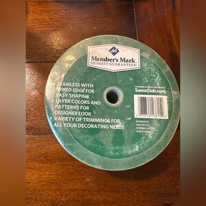 Member's Mark Teal Wired Edge Ribbon - Decorative Home Design